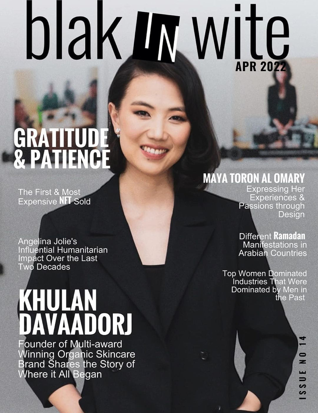 LHAMOUR on the cover of "BlakinWite" magazine! What an honor!